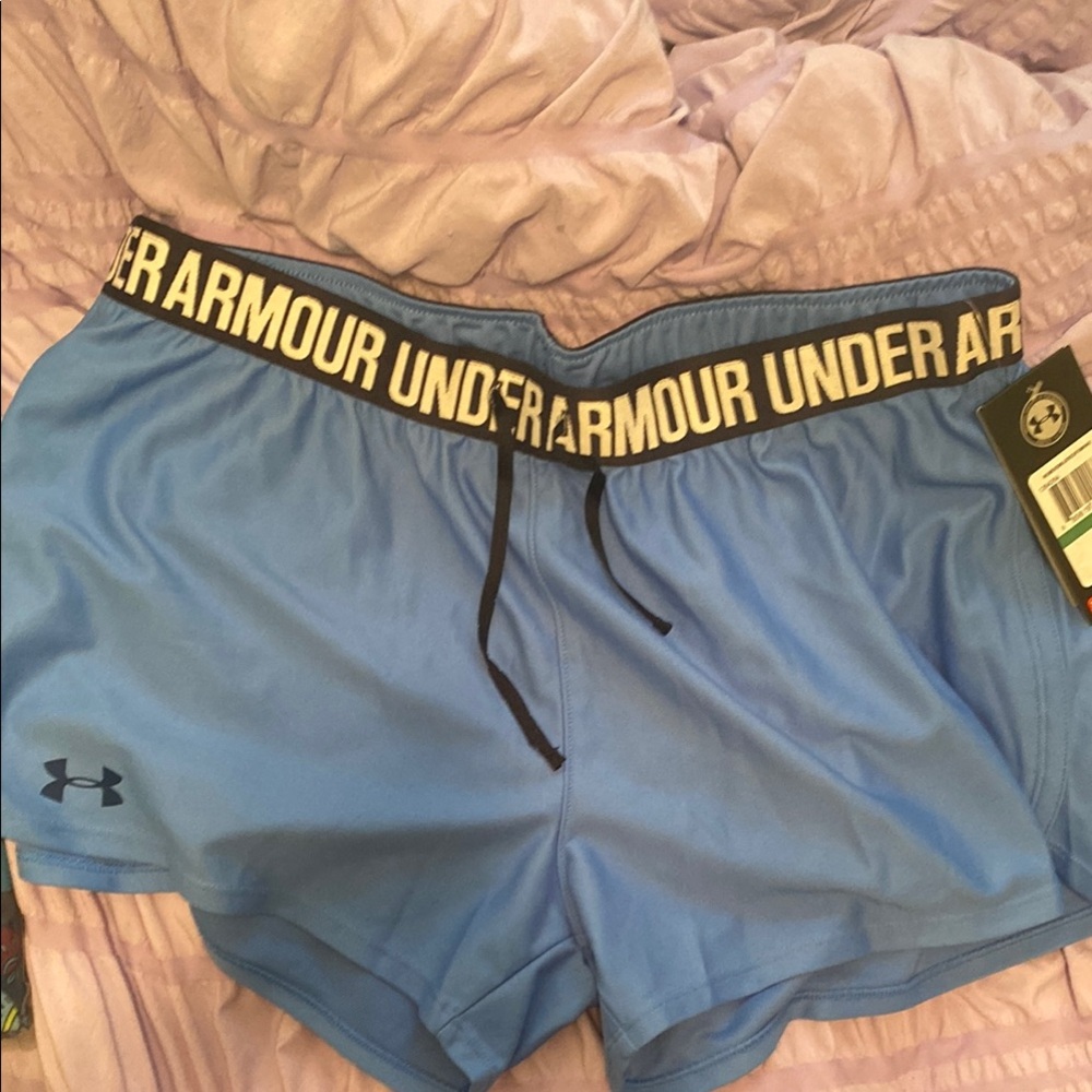Under Armour Blue Athletic Shorts with Performance Fabric
